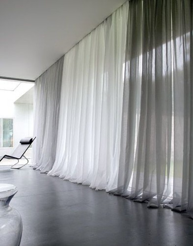 Solid pure white sheer voile - pure,